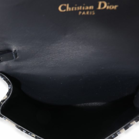 Dior Blue Oblique Jacquard Saddle Nano Pouch - Picture 6 of 8